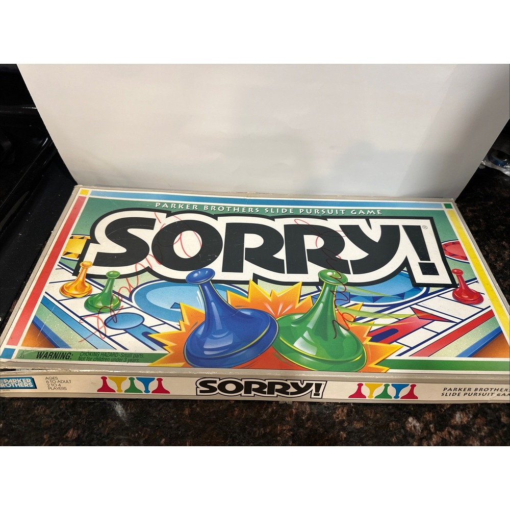 Vintage 1992 Sorry! Board Game Parker Brothers Complete Classic Strategy Game
